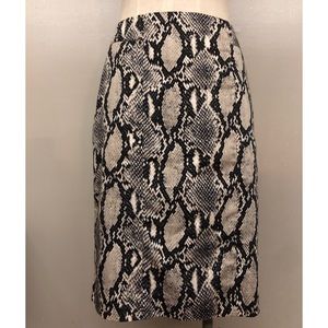 Snake print pencil skirt